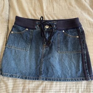 Vintage Denim Blue festival Spring Skirt